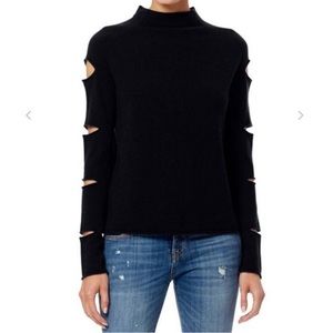 360‎ Cashmere Amanda Sweater Black Cutouts Size XS